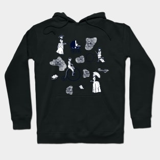 Sunday stroll, Victorian skeletons Hoodie